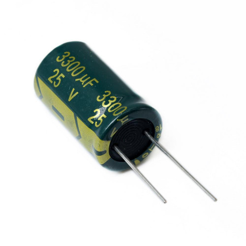 خازن الکترولیتی 3300uF 25V سبز JWCO - ابعاد 16x25mm