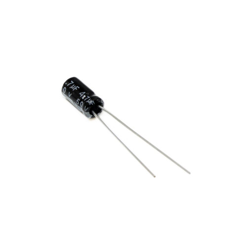 خازن الکترولیتی 4.7uF 50V مشکی JWCO سایز 4x7mm 105C