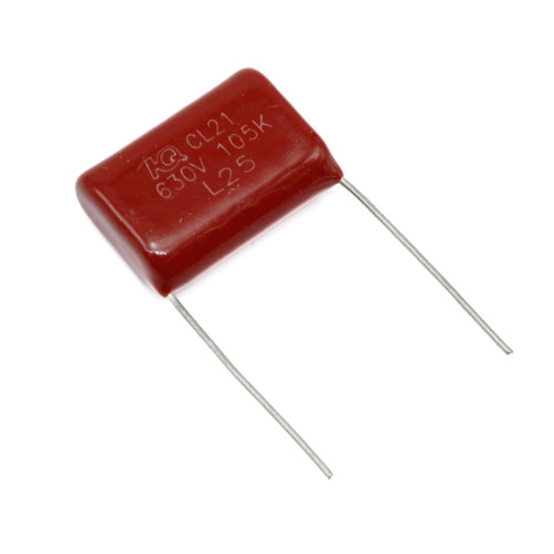 خازن پلی استر 1میکروفاراد 630ولت 1UF 630V P 21MM