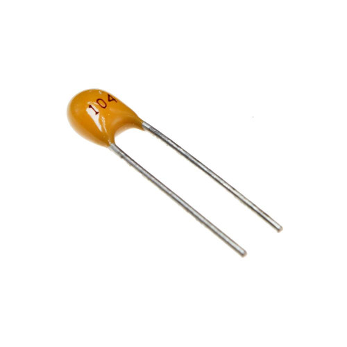 خازن مولتی لایر 100نانوفاراد 50ولت 10درصد 100NF 50V 10 2.54MM