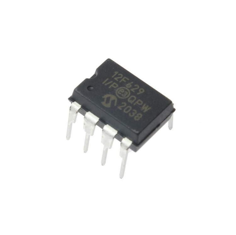 میکروکنترلر PIC12F629I/P DIP-8 از روبرو – پکیج ۸ پین