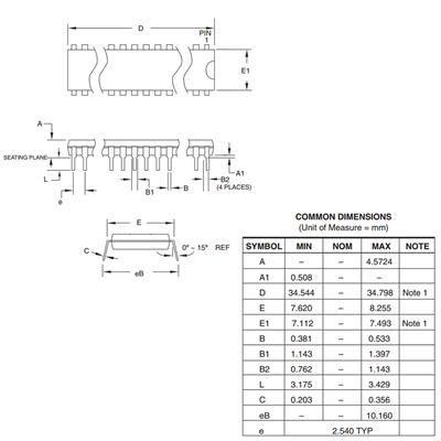 میکروکنترلر ATMEGA48 20PU پکیج DIP-28 pinout