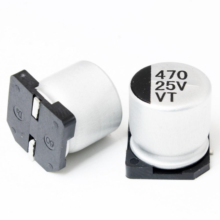 خازن الکترولیتی SMD 470uF 25V سایز 10x10.5mm - نمای اصلی محصول