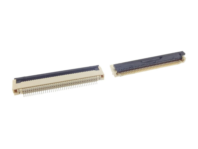 کانکتور FPC 40 پین 0.5mm Down Hinged برند Amphenol FCI اصل – اتصال فلت FFC با قفل ZIF پایین، مناسب LCD و تاچ اسکرین