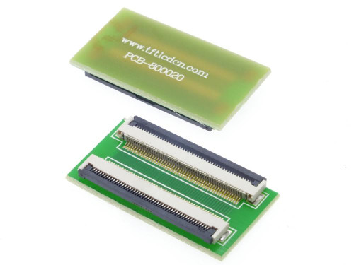 کانکتور FPC 50 پین 0.5mm Hinged PCB مدل 800020 برند Amphenol FCI با مکانیزم ZIF لولایی، نصب SMT زاویه راست و تماس پایین – نمای نزدیک از کانکتور FFC/FPC اصل برای اتصال فلت کیبل
