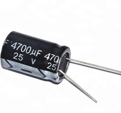 خازن الکترولیتی 4700uF 25V سیاه JWCO - قطر 16mm ارتفاع 25mm - موجود در e366