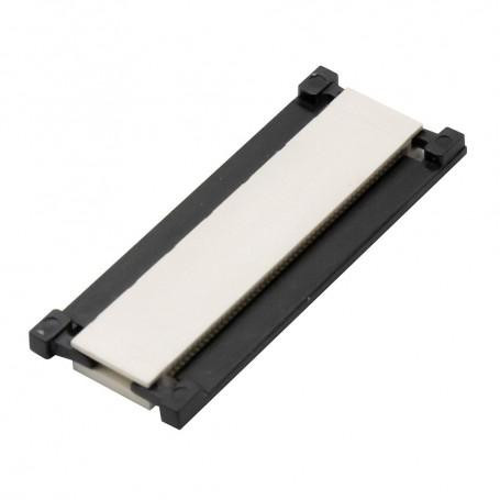 کانکتور FPC 50 پین 0.5mm Sliding ZIF Down Contact برند Amphenol FCI – نمای نزدیک از مکانیزم کشویی و پینهای SMT برای اتصال کابل فلت FFC/FPC