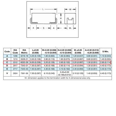 خازن تانتال 10UF 35V smd پکیج pinout