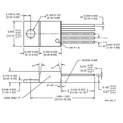 رگولاتور LM2576HVT-ADJ پکیج TO-220-5