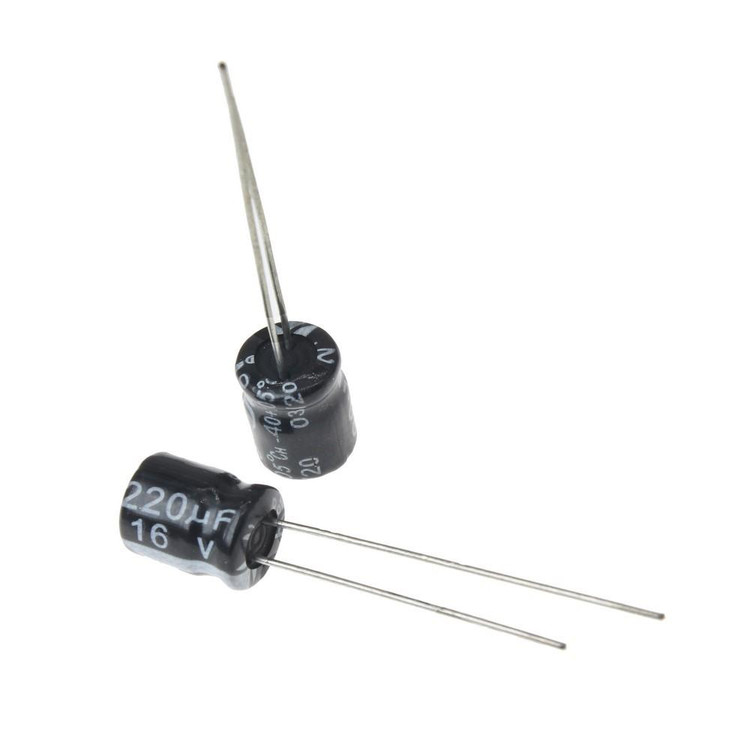 خازن الکترولیتی 220uF 16V DIP - خرید با بهترین قیمت و موجودی آماده