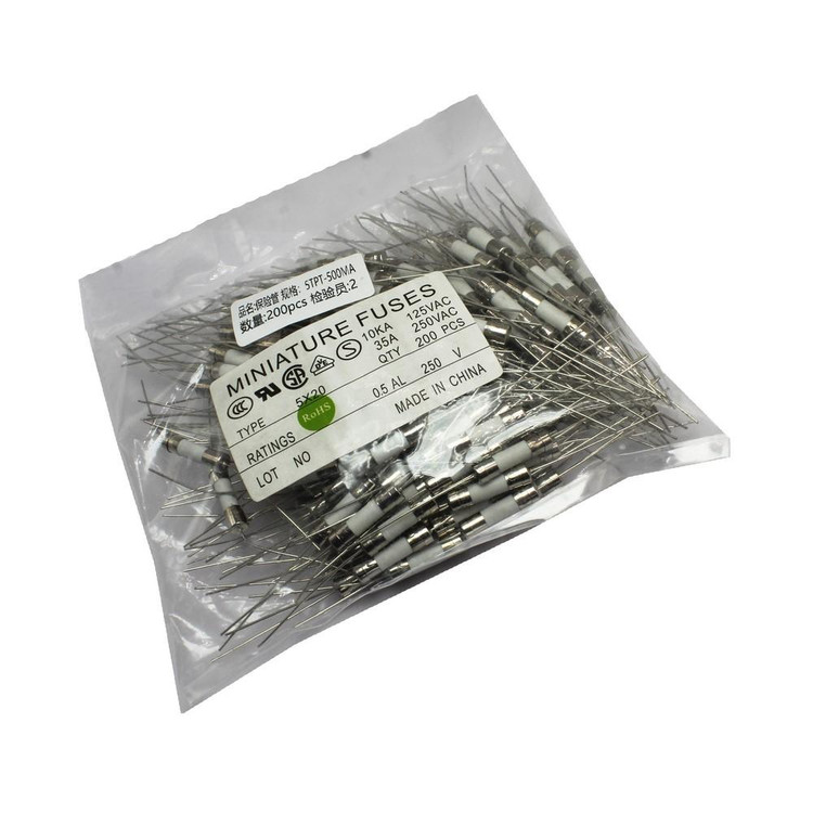 FUSE 5X20 500MA SLOW