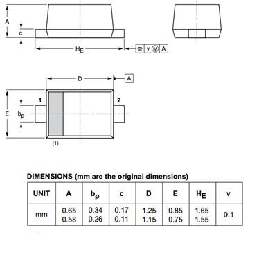 دیود M7F (SMAF) پکیج SOD-523 (SC-79)