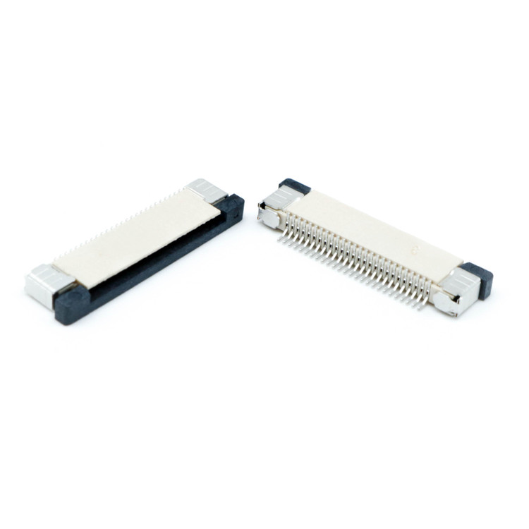 کانکتور FPC 26 پین 0.5mm Up Sliding اصل Amphenol FCI با مکانیزم کشویی رو به بالا، مناسب اتصال کابل فلت به PCB در پروژههای الکترونیکی – خرید کانکتور اف پی سی 26 پین با موجودی آماده