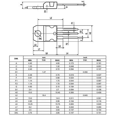 BU406 pinout