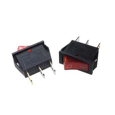 کلید راکر چراغ دار دو حالته سه پایه 16 آمپر 30.5*13.5*22 COPPER PINS