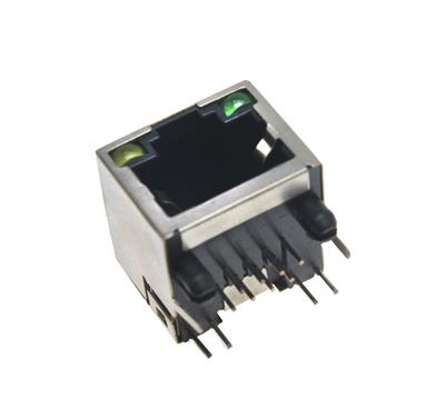 سوکت شبکه مادگی روبردی RJ45 فلزی چراغ دار