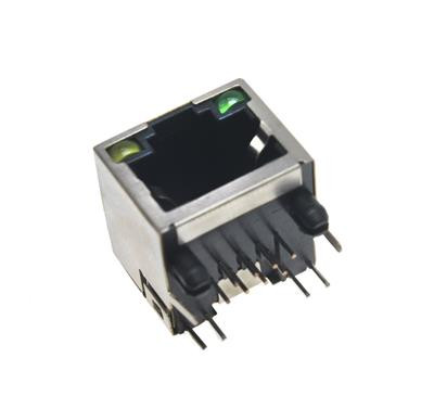 سوکت شبکه مادگی روبردی RJ45 فلزی چراغ دار